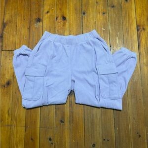 Aerie purple waffle knit pants, Size S